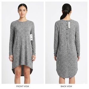 Workshop Republic Clothing Womens Jersey High-Low Dress size S NWT POCKETS! GREY
